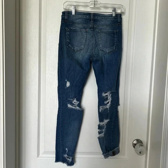 BRIDGE BY GLY : mid rise ankle distressed skinny jeans - Picture 2 of 9